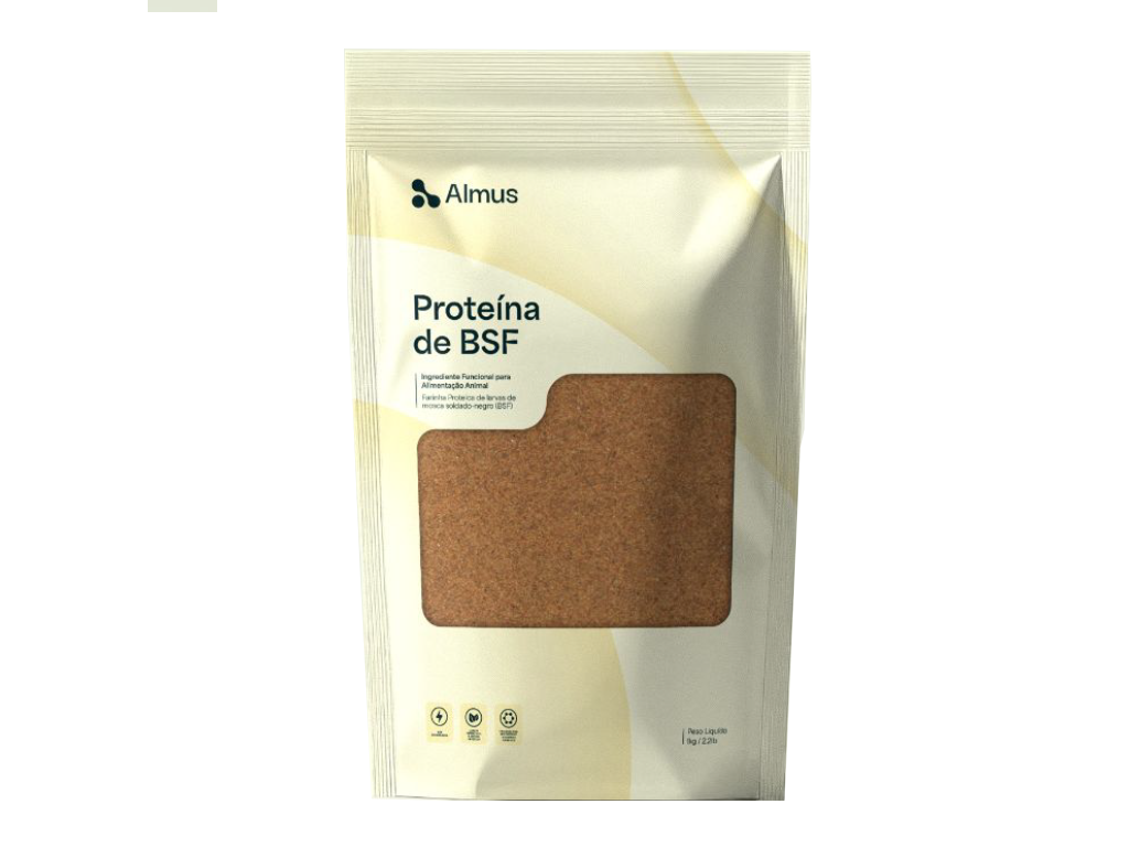 Proteína de BSF em embalagem