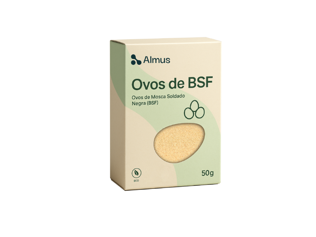 Ovos de BSF em embalagem
